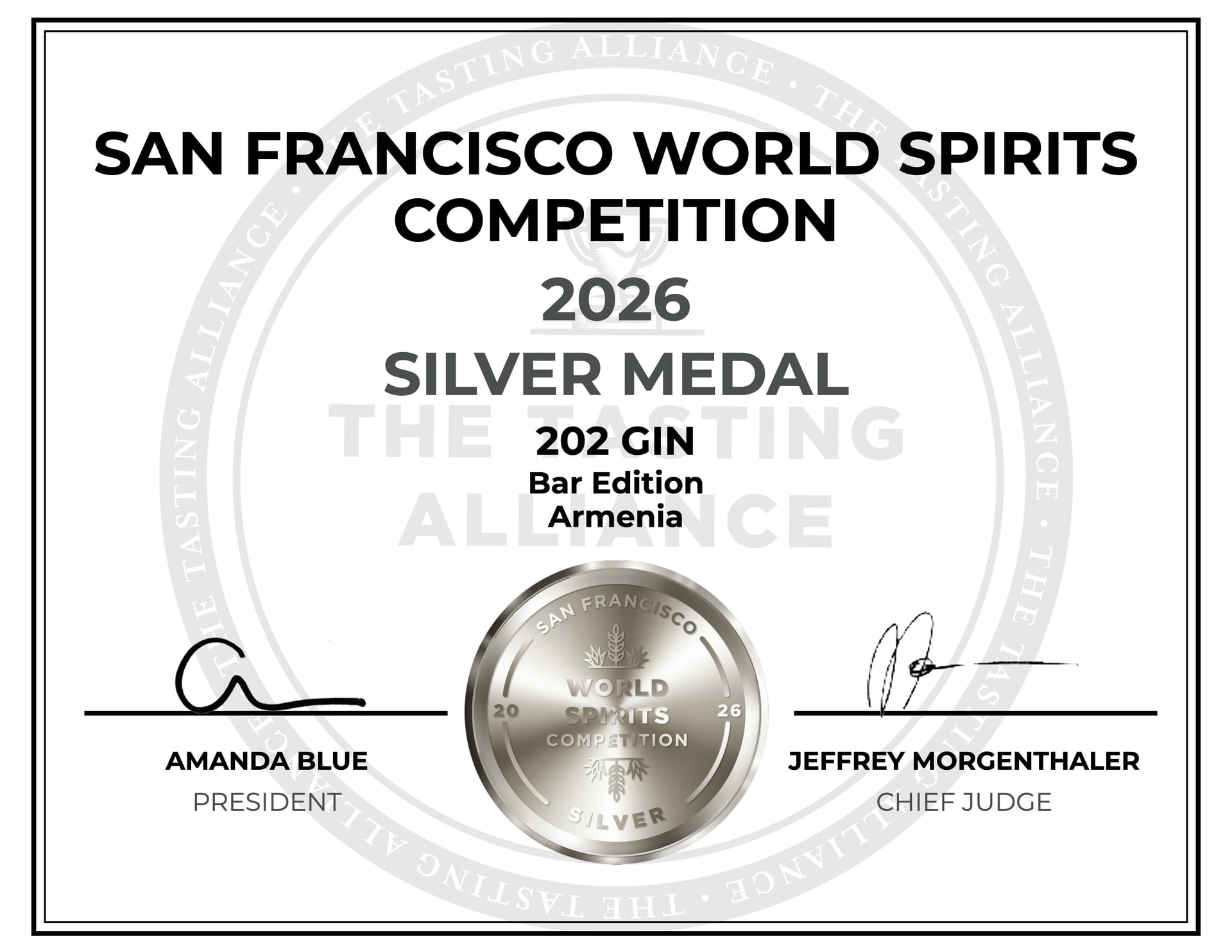 San Francisco World Spirits Competition 2026 – 202 Gin Bar Edition